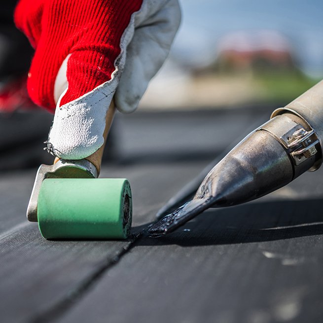 Attaching Pieces of EPDM Membrane Roofing Material Using Hot Air